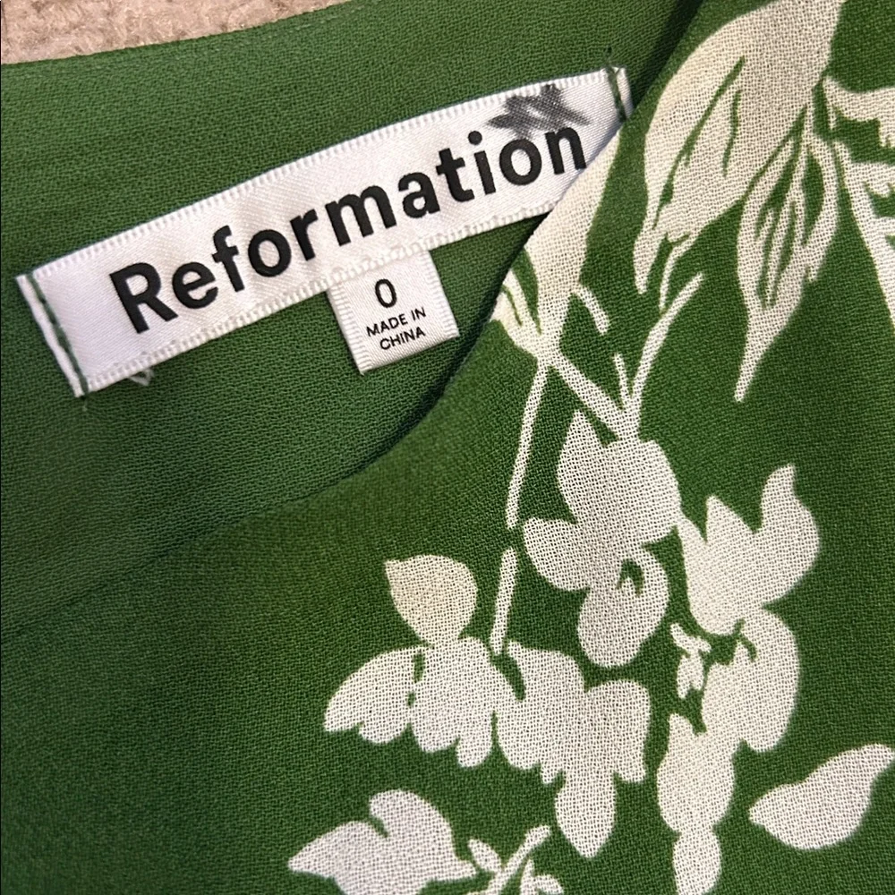 NWT- Reformation Forest Dress in Mystique